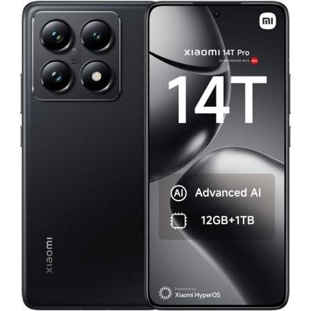 Smartphone Xiaomi 14T Pro 12GB/ 1TB/ 6.67/ 5G/ Negro Titanio - click para más información Smartphone Xiaomi 14T Pro 12GB/ 1TB/ 6.67/ 5G/ Negro Titanio
