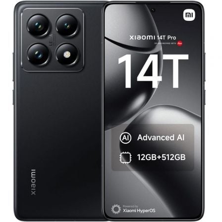 Smartphone Xiaomi 14T Pro 12GB/ 512GB/ 6.67/ 5G/ Negro Titanio - click para más información Smartphone Xiaomi 14T Pro 12GB/ 512GB/ 6.67/ 5G/ Negro Titanio