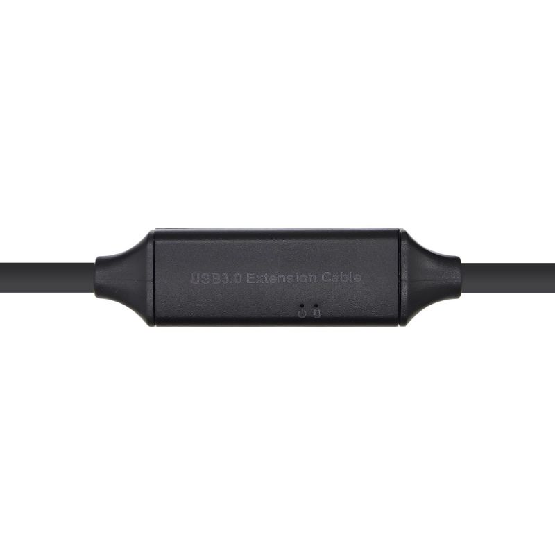 Cable Alargador USB 3.0 con Amplificador Aisens A105-0408/ USB Macho - USB Hembra/ Hasta 9W/ 625Mbps/ 10m/ Negro