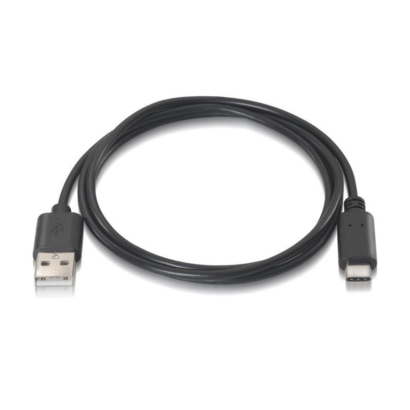 Cable USB 2.0 Tipo-C Aisens A107-0052/ USB Tipo-C Macho - USB Macho/ 480Mbps/ 2m/ Negro