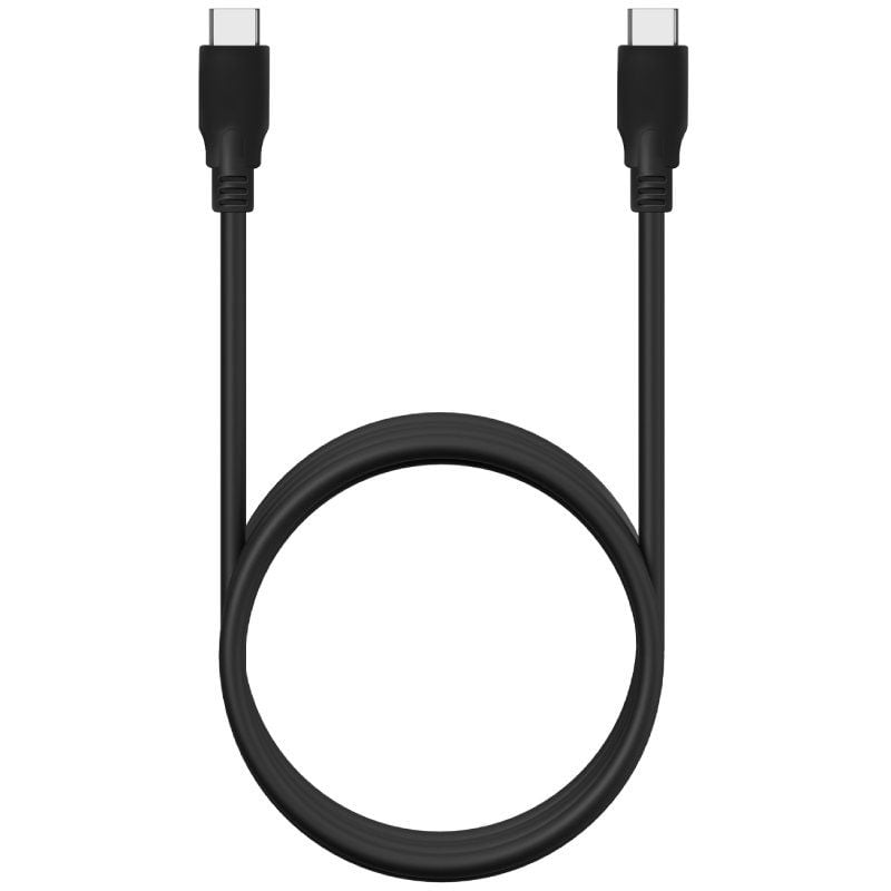 Cable USB 3.2 Tipo-C Aisens A107-0704 20GBPS 5A 100W/ USB Tipo-C Macho - USB Tipo-C Macho/ Hasta 100W/ 20Gbps/ 2m/ Negro