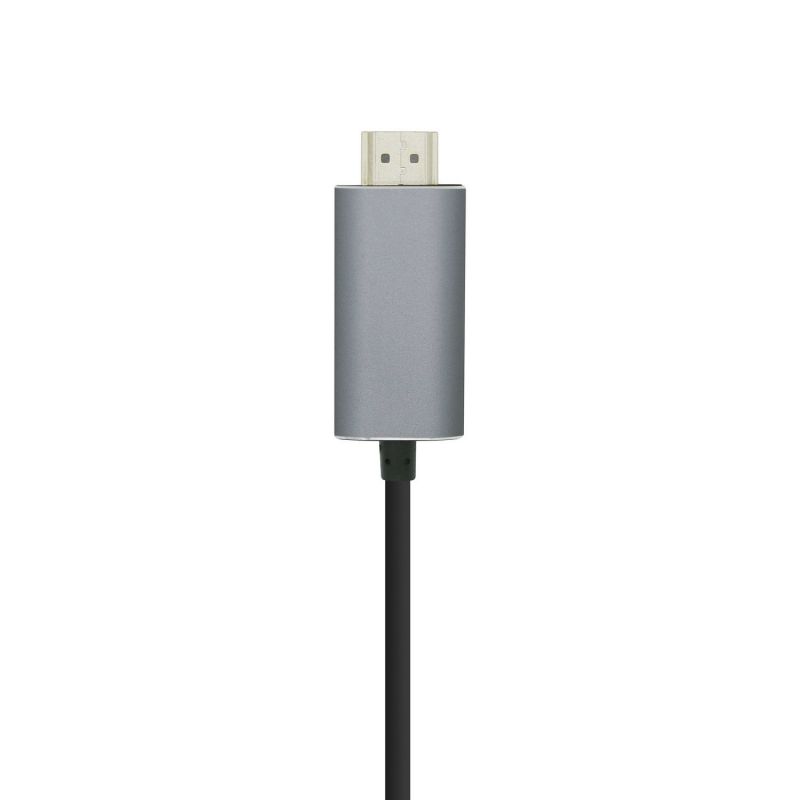 Cable Conversor Aisens A109-0393/ USB Tipo-C Macho - HDMI Macho/ Hasta 27W/ 1250Mbps/ 1.8m/ Negro