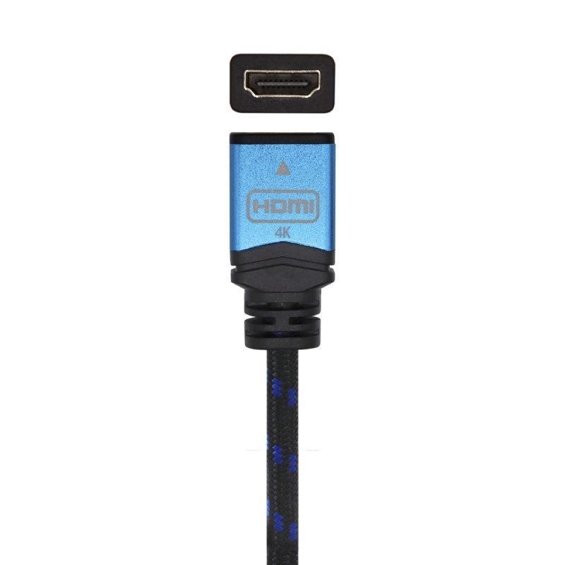 Cable Alargador HDMI Aisens A120-0453/ HDMI Macho - HDMI Hembra/ 2m/ Negro/ Azul