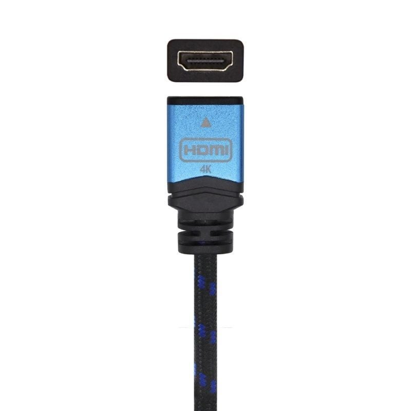 Cable Alargador HDMI Aisens A120-0454/ HDMI Macho - HDMI Hembra/ 3m/ Negro/ Azul