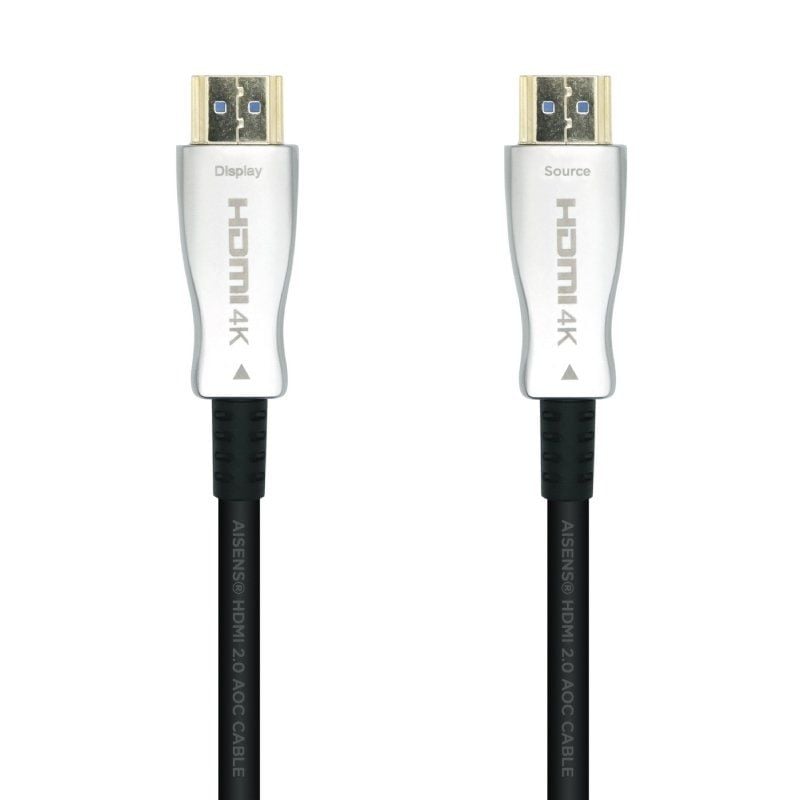 Cable HDMI 2.0 AOC 4K Aisens A148-0378/ HDMI Macho - HDMI Macho/ 20m/ Negro