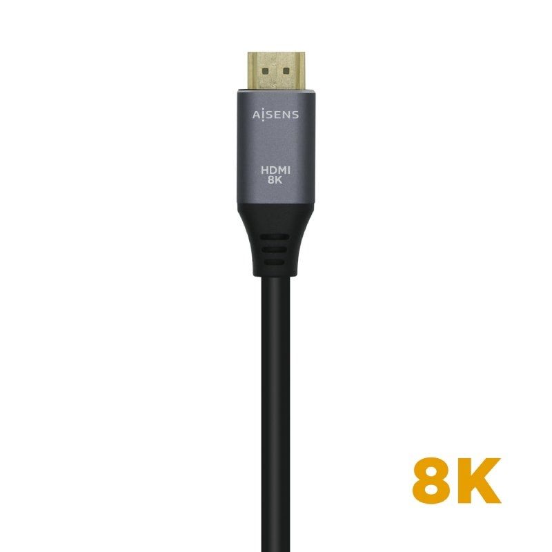 Cable HDMI 2.1 8K Aisens A150-0427/ HDMI Macho - HDMI Macho/ 1.5m/ Gris Negro