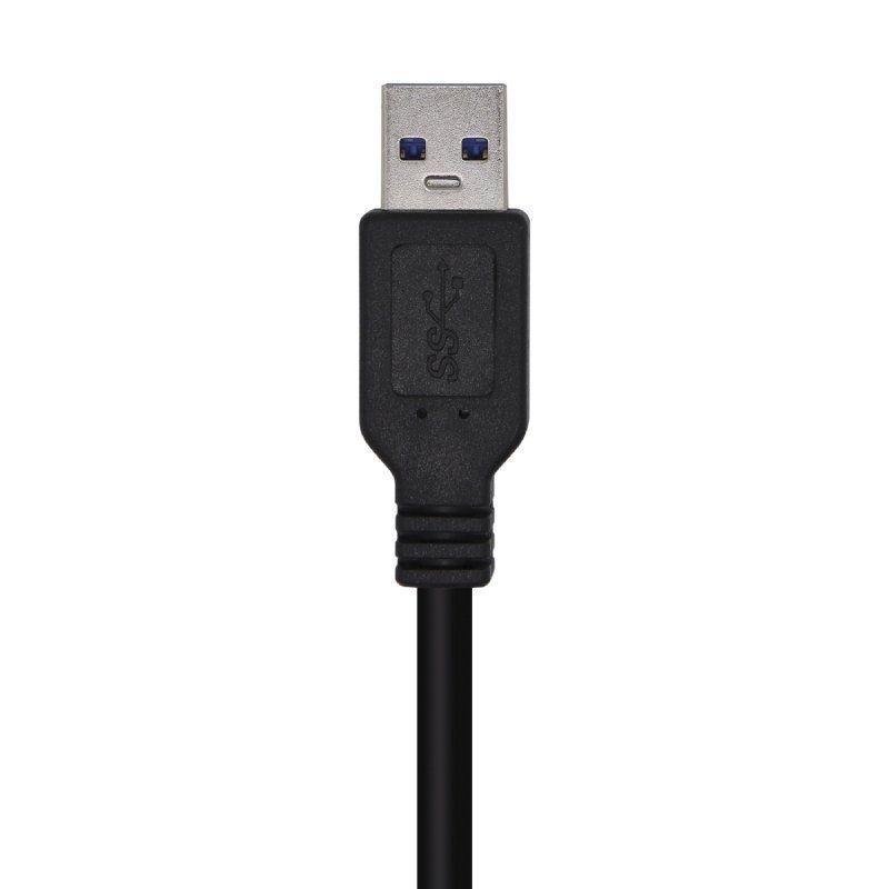 Cable USB 3.0 Aisens A105-0447/ USB Macho - USB Macho/ 5Gbps/ 2m/ Negro