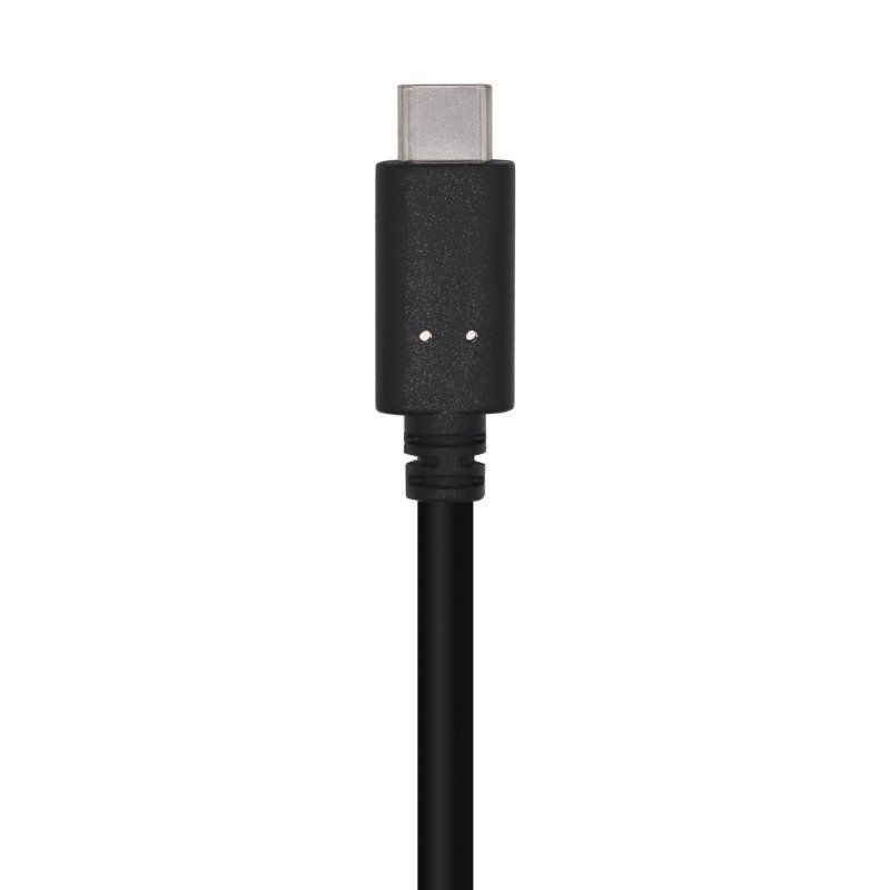 Cable USB 3.1 Tipo-C Aisens A107-0450/ USB Tipo-C Macho - USB Macho/ 10Gbps/ 1.5m/ Negro