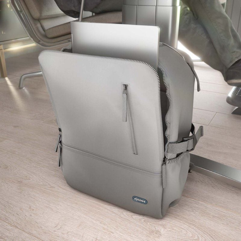 Mochila Aisens ASBG-BP087-GR para Portátiles hasta 15.6"/ Impermeable/ Gris
