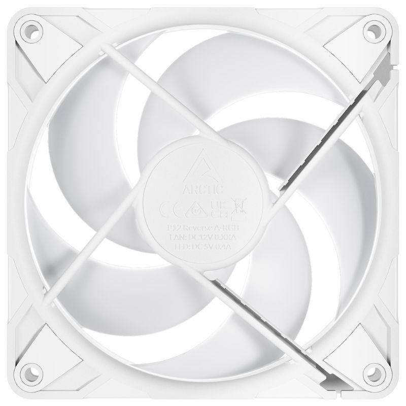 Pack de 3 Ventilador Arctic P12 Pro Reverse A-RGB/ 12cm/ Blanco