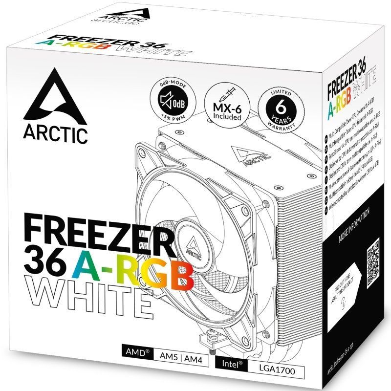 Ventilador con Disipador Arctic Freezer 36 A-RGB/ 12cm (ref. ACFRE00125A)