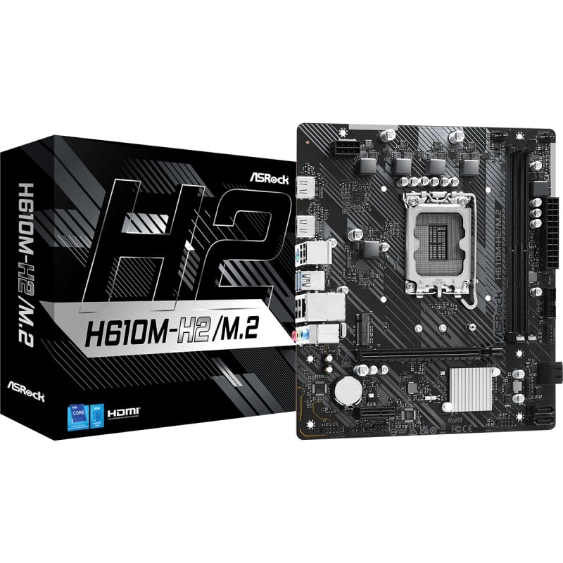 Placa Base Asrock H610M-H2/M.2 Socket 1700/ DDR4/ PCIe 4.0/ Micro ATX