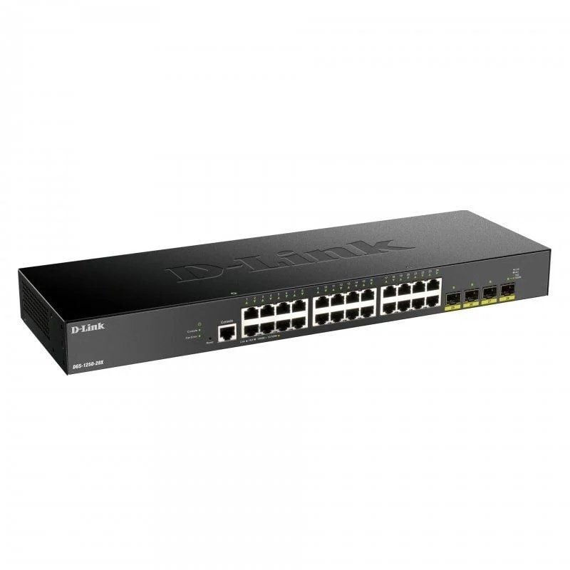Switch Gestionable D-Link DGS-1250-28X 28 Puertos/ RJ-45 Gigabit 10/100/1000/ SFP