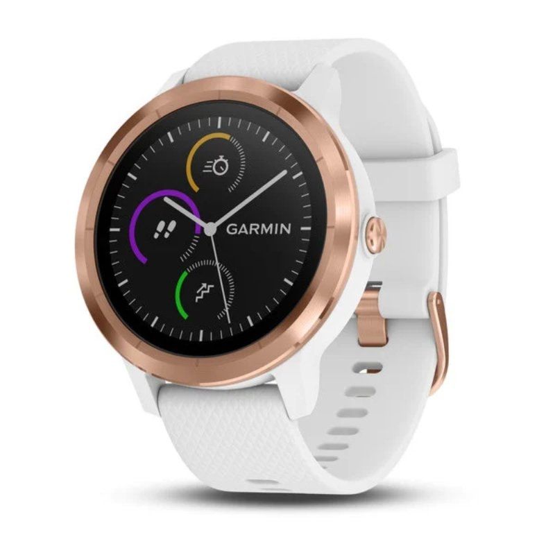 Smartwatch garmin vívoactive 3/ notificaciones/ frecuencia cardíaca/ gps/ oro rosa y blanco