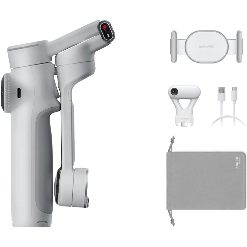 Gimbal palo selfie Insta360 Flow 2 Pro Pack Gimbal con IA/ Gris