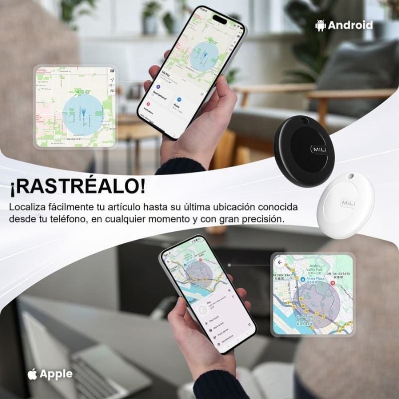 Localizador Leotec EasyTag Dual/ Blanco/ Incluye Llavero Rojo