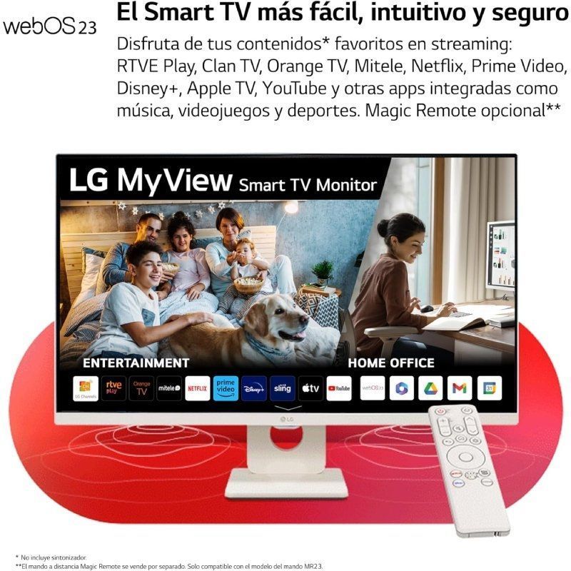 Smart Monitor LG MyView 32SR50F-W 31.5"/ Full HD/ Multimedia/ Smart TV/ Blanco