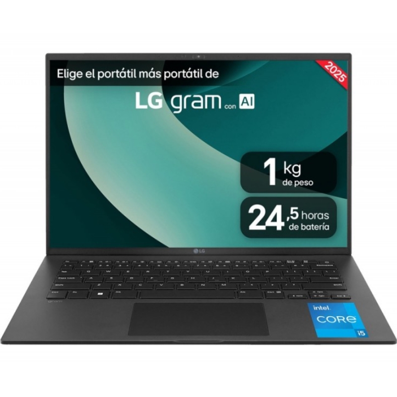 Portátil LG Gram 14ZD90RU-G.AX52B Intel Core i5-1334U/ 8GB/ 256GB SSD/ 14'/ Sin Sistema Operativo