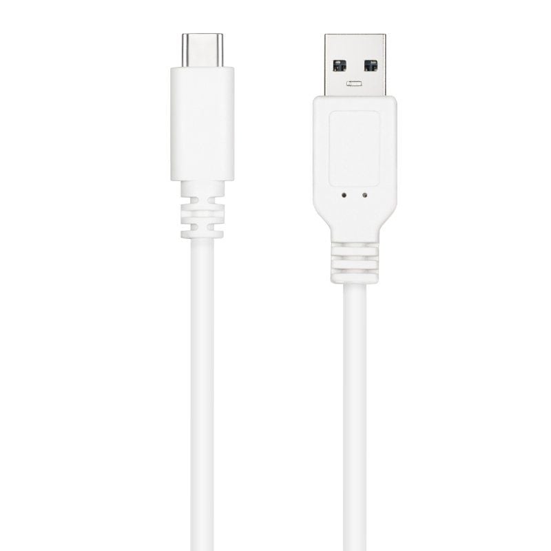 Cable USB 2.0 Nanocable 10.01.2101-L150-W/ USB Tipo-C Macho - USB Macho/ 480Mbps/ 1.5m/ Blanco