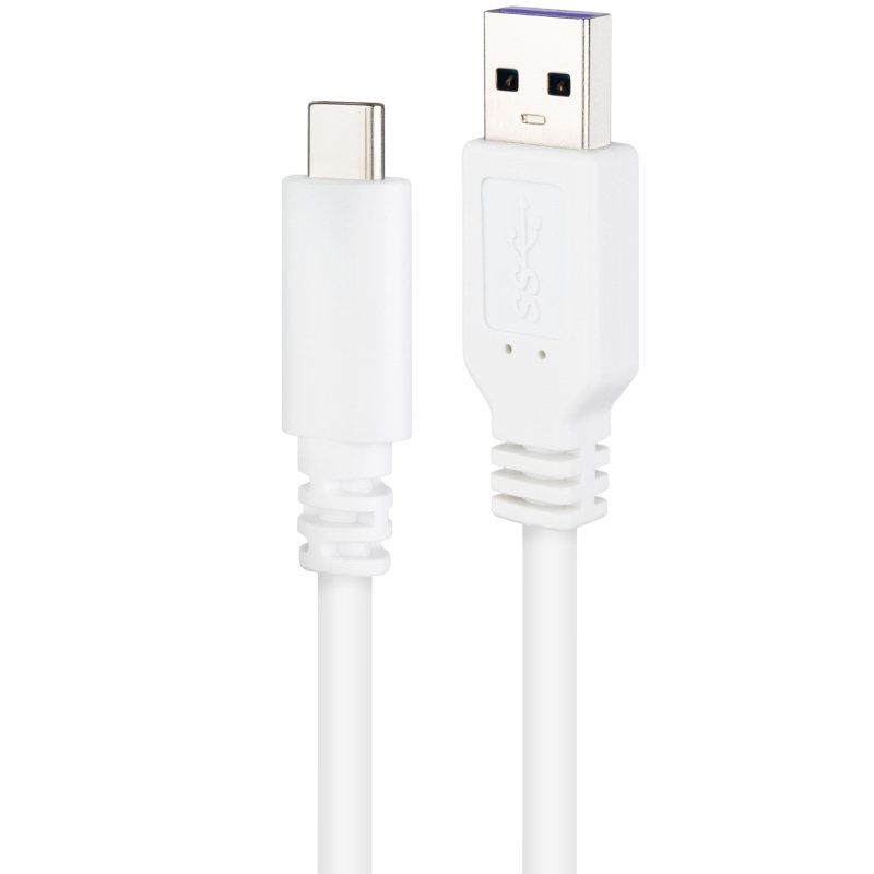 Cable USB 2.0 Nanocable 10.01.2101-W/ USB Tipo-C Macho - USB Macho/ 480Mbps/ 1m/ Blanco