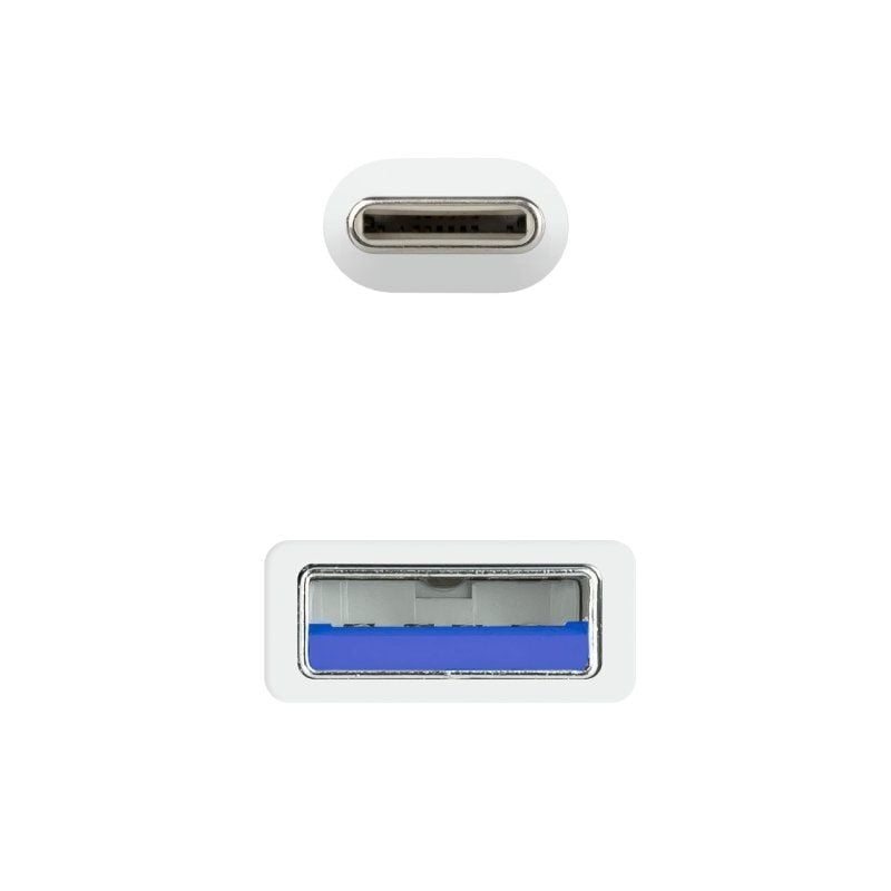 Cable USB 3.1 Tipo-C Nanocable 10.01.4001-L150-W/ USB Tipo-C Macho - USB Macho/ 10Gbps/ 1.5m/ Blanco