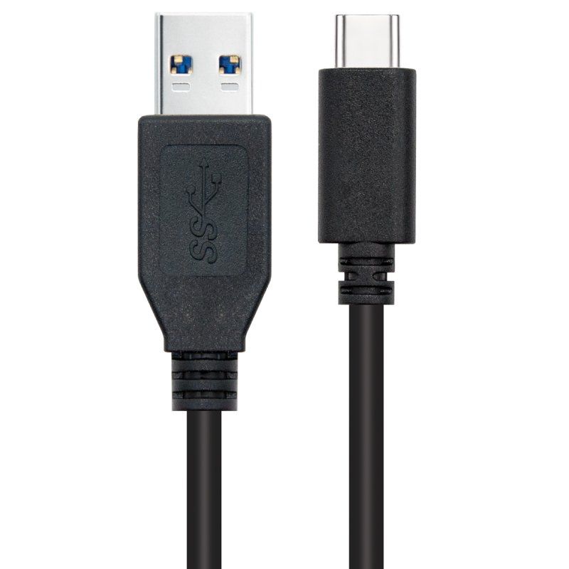 Cable USB 3.1 Tipo-C Nanocable 10.01.4002/ USB Tipo-C Macho - USB Macho/ 10Gbps/ 2m/ Negro