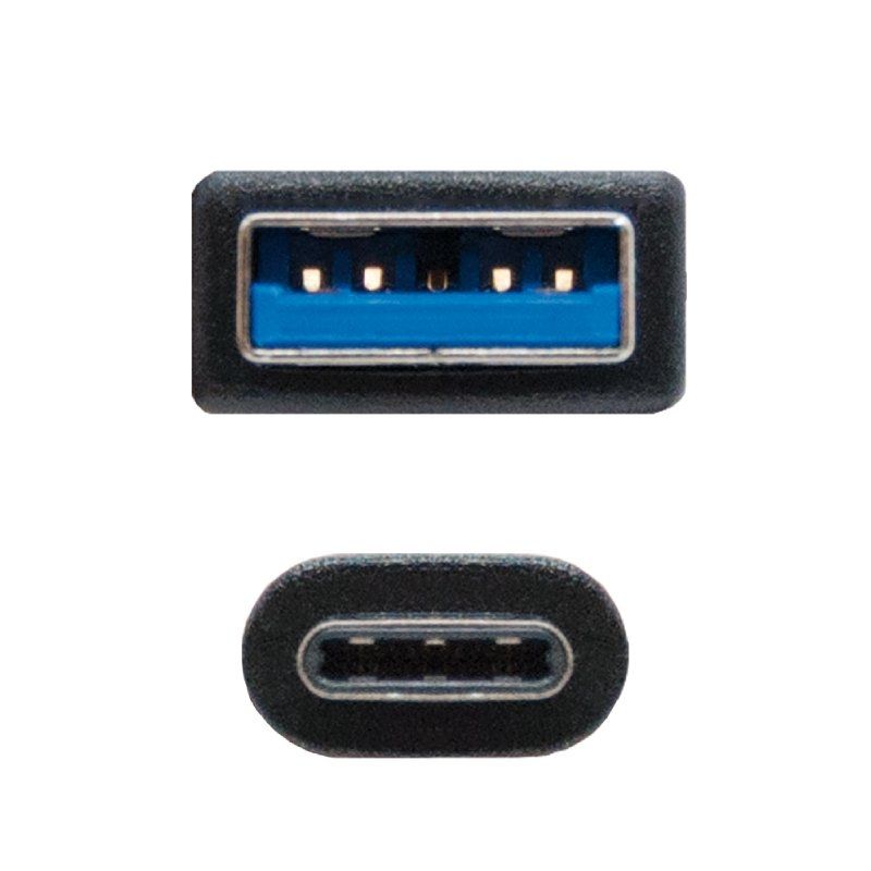 Cable USB 3.1 Tipo-C Nanocable 10.01.4002/ USB Tipo-C Macho - USB Macho/ 10Gbps/ 2m/ Negro