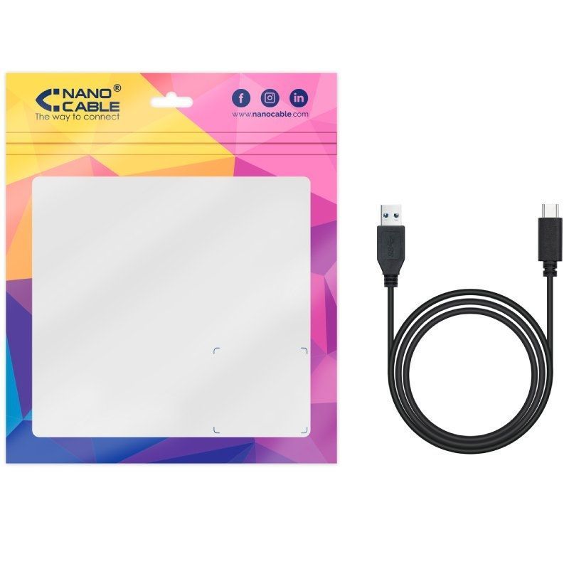 Cable USB 3.1 Tipo-C Nanocable 10.01.4002/ USB Tipo-C Macho - USB Macho/ 10Gbps/ 2m/ Negro