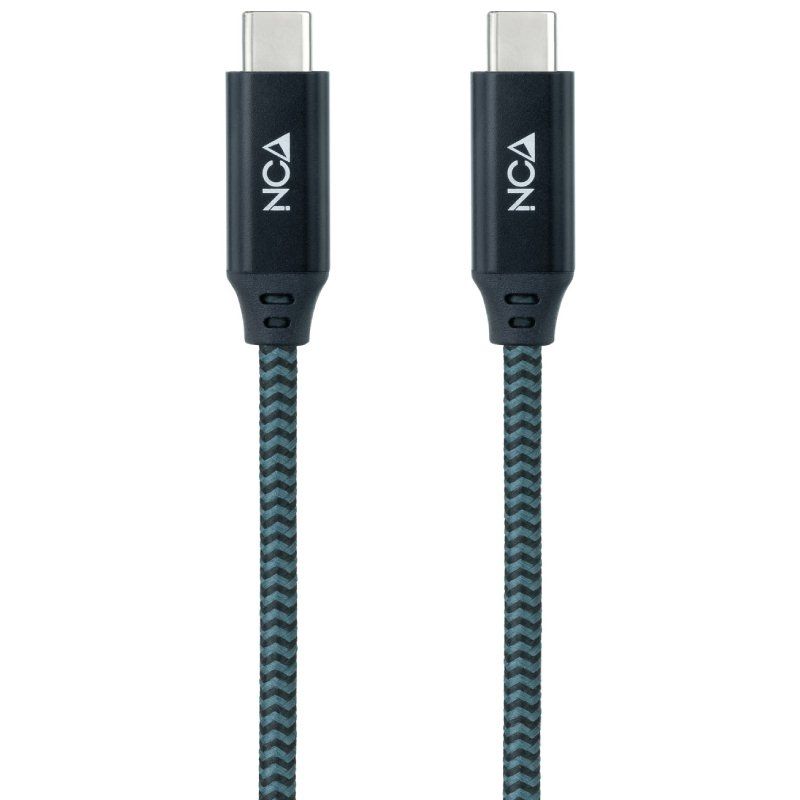 Cable USB 3.2 Tipo-C Nanocable 10.01.4301-L150-COMB/ USB Tipo-C Macho - USB Tipo-C Macho/ Hasta 100W/ 20Gbps/ 1.5m/ Gris y Negro