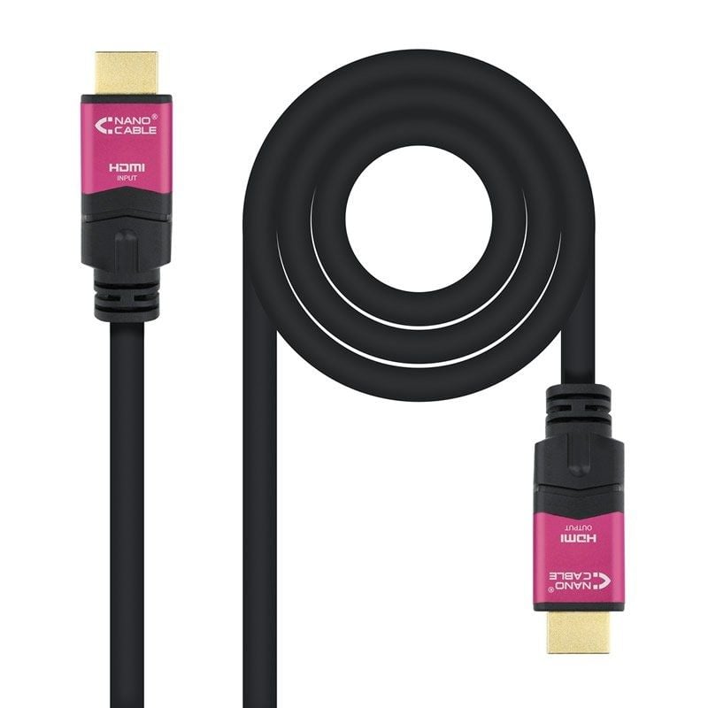 Cable HDMI 2.0 4K Nanocable 10.15.3715/ HDMI Macho – HDMI Macho/ 15m/ Negro Cable HDMI 2.0 4K Nanocable 10.15.3715/ HDMI Macho – HDMI Macho/ 15m/ Negro