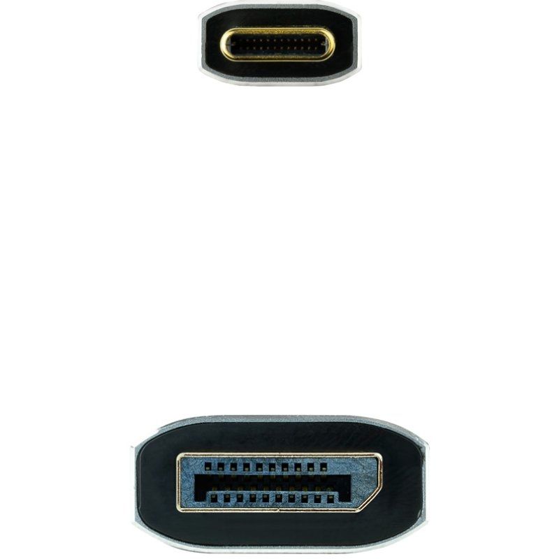 Cable Conversor Nanocable 10.15.5022/ USB Tipo-C Macho - Displayport Macho/ 2m/ Negro