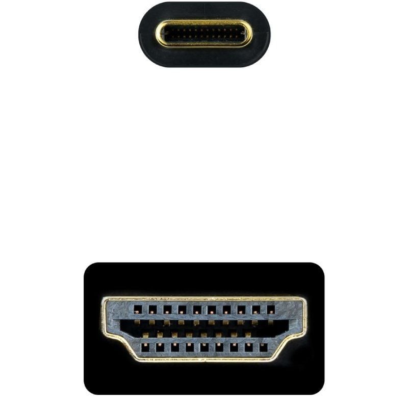 Cable Conversor Nanocable 10.15.5135/ USB Tipo-C Macho - HDMI Macho/ 5m/ Negro