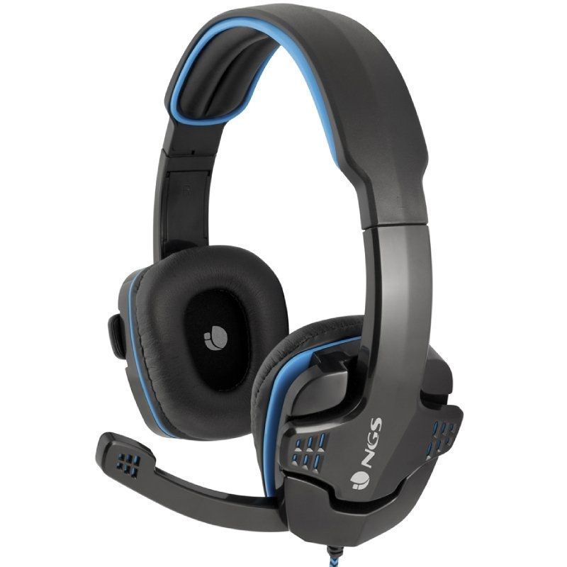 Auriculares gaming con micrófono ngs ghx-505/ jack 3.5/ azul