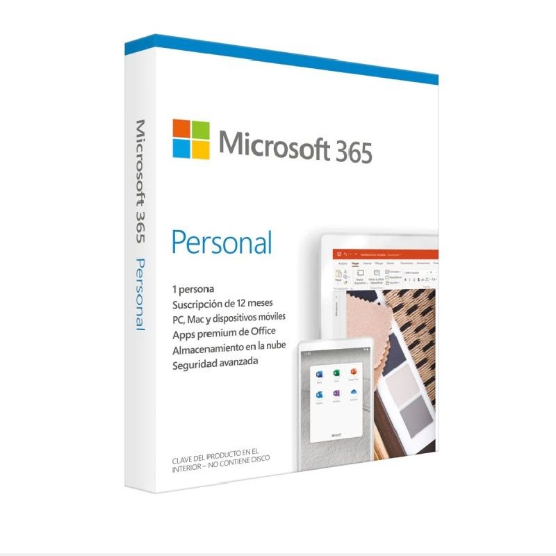 Microsoft office 365 personal/ 1 usuario/ 1 año/ multidispositivo