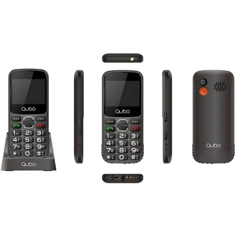 Teléfono Móvil Qubo X-230BKC 4G para Personas Mayores/ Negro