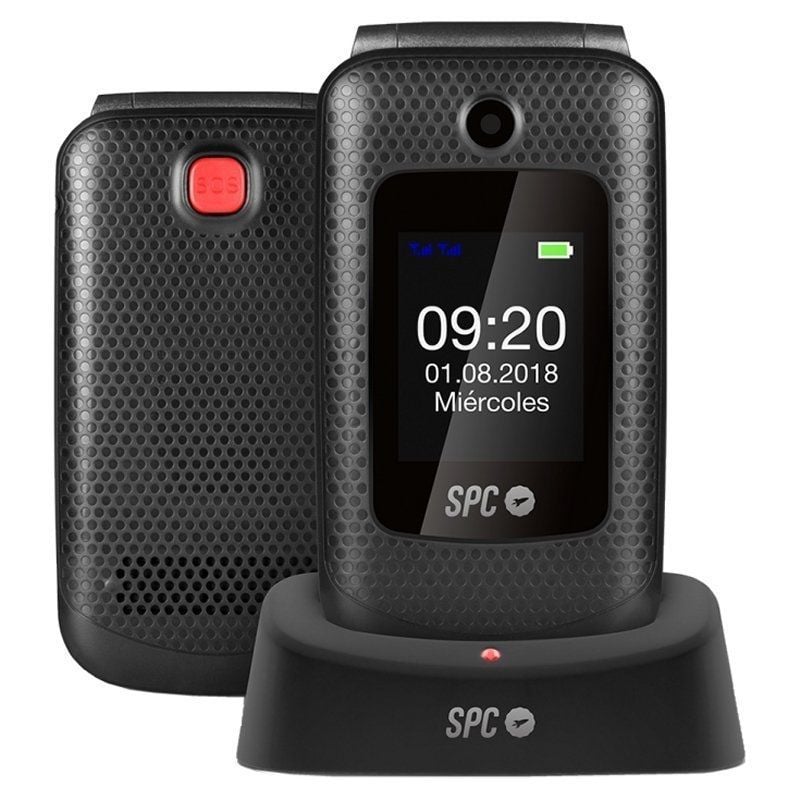 Teléfono móvil senior spc goliath cool black - teclas grandes - botón sos - dual sim - fm - bt - cámara - microsd - bat. 800mah