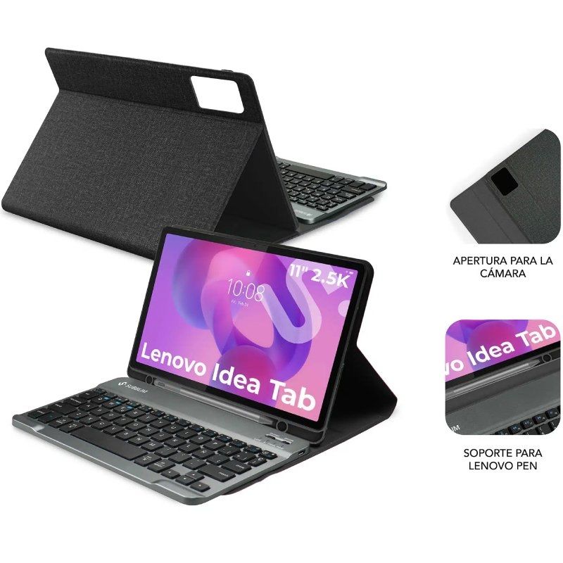 Funda con Teclado Subblim Keytab Pro BT Lenovo Idea Tab 11" 2025/ Negra
