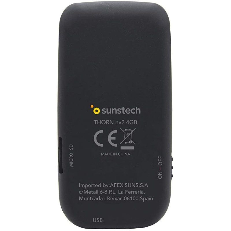 Sunstech Thorn Reproductor de MP4 4 GB Negro