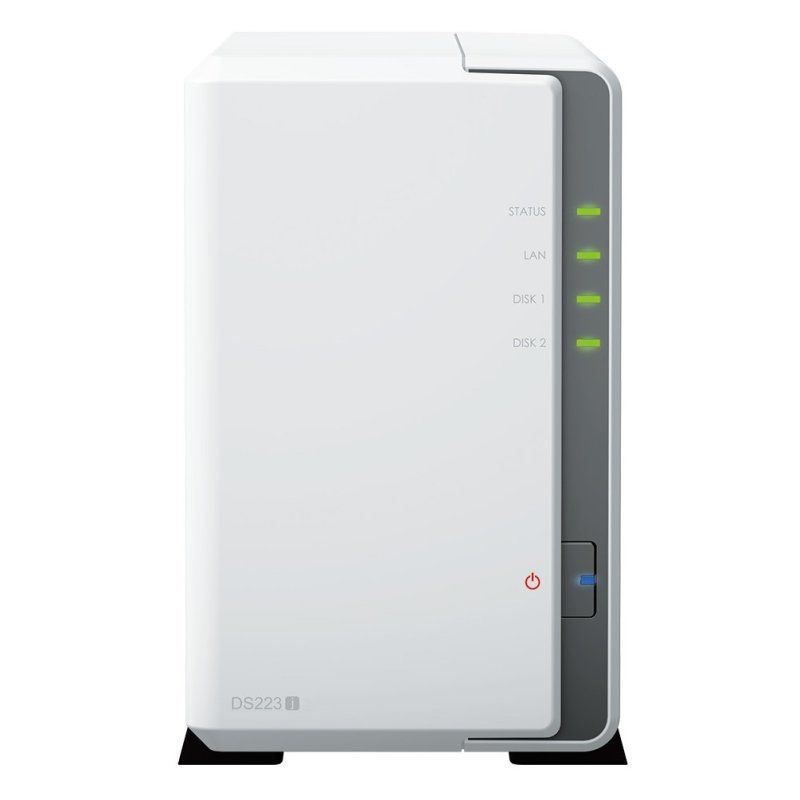 NAS Synology Diskstation DS223J/ 2 Bahías 3.5"- 2.5"/ 1GB DDR4/ Formato Torre