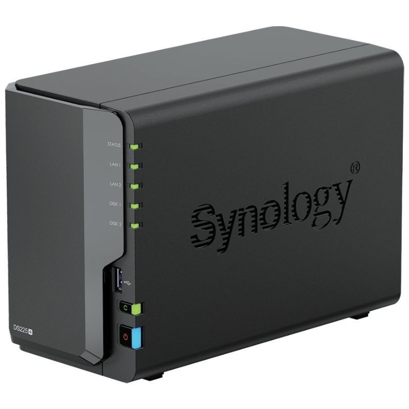 NAS Synology Diskstation DS225+/ 2 Bahías 3.5"- 2.5"/ 6GB DDR4/ 8TB/ Formato Torre