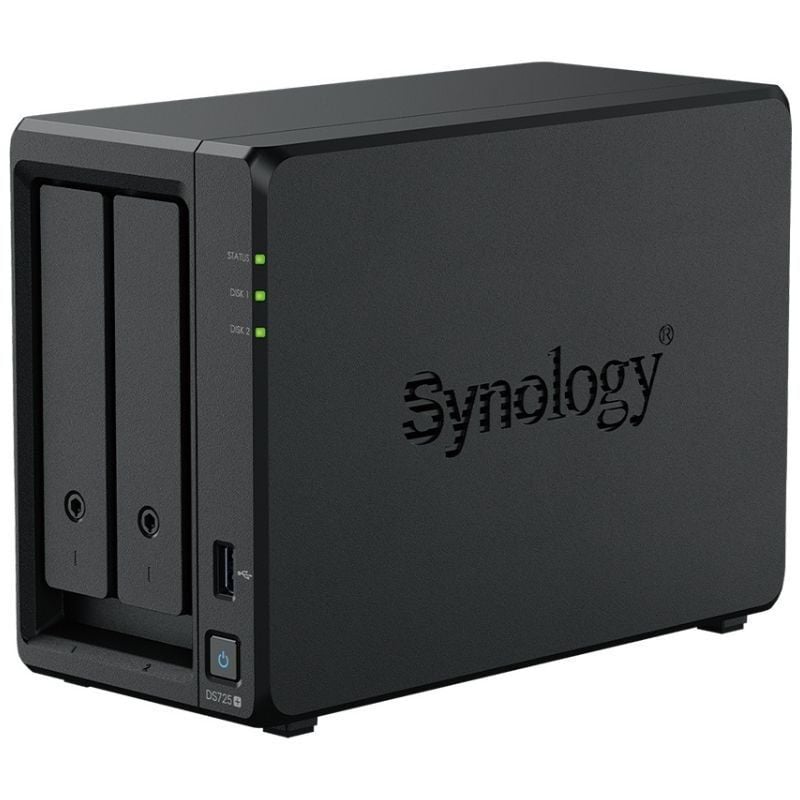 NAS Synology Diskstation DS725+/ 2 Bahías 3.5"- 2.5"/ 4GB DDR4/ Formato Torre