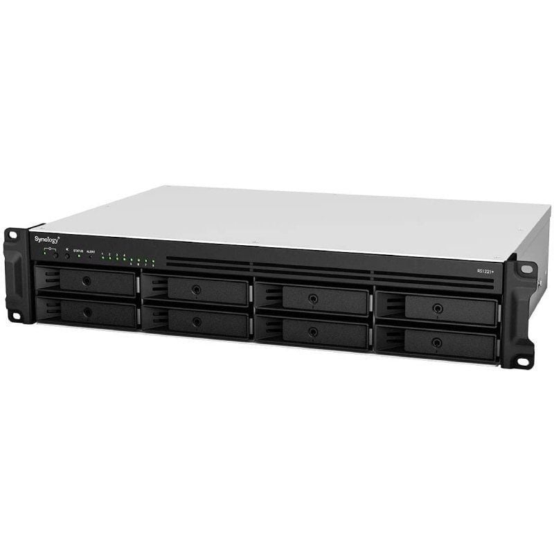 NAS Synology RackStation RS1221+ / 8 Bahías 3.5"-2.5"/ 4GB DDR4/ Formato Rack