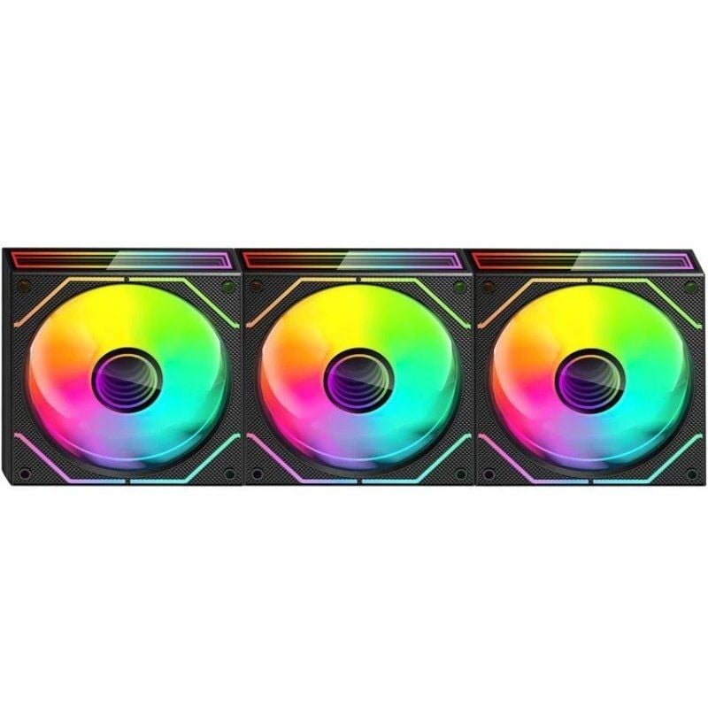 Pack 3 Ventiladores Mars Gaming MF-3DPROKIT/ 12cm + HUB + Mando a Distancia/ ARGB
