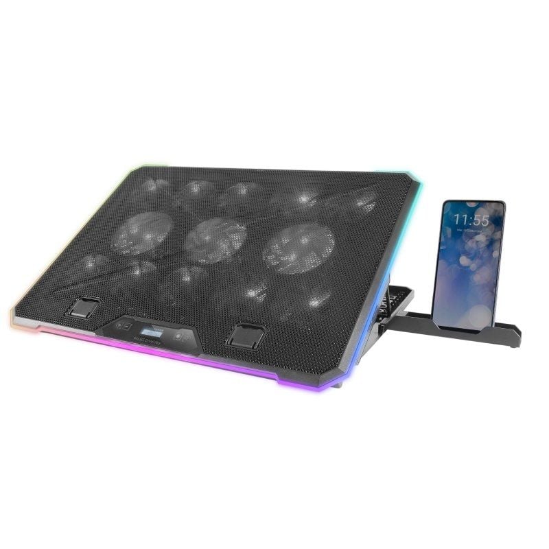 Soporte Refrigerante Mars Gaming MNBC13 para Portátiles hasta 17"/ Iluminación LED (ref. MNBC13)