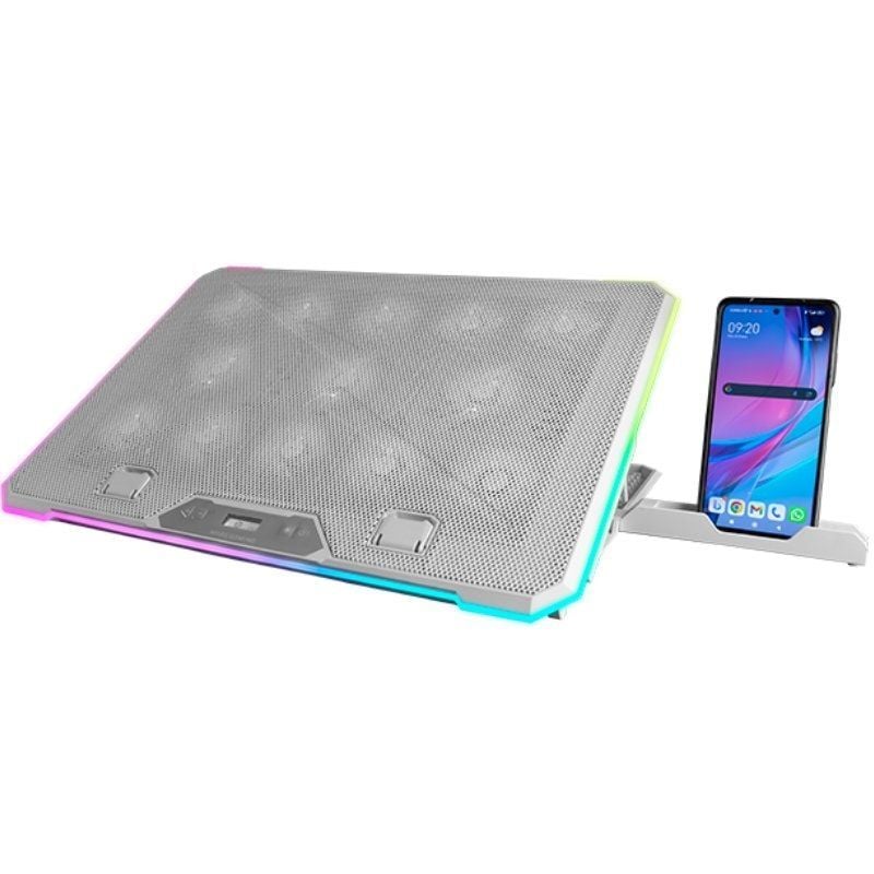 Soporte Refrigerante Mars Gaming MNBC13 para Portátiles hasta 17"/ Iluminación LED (ref. MNBC13W)