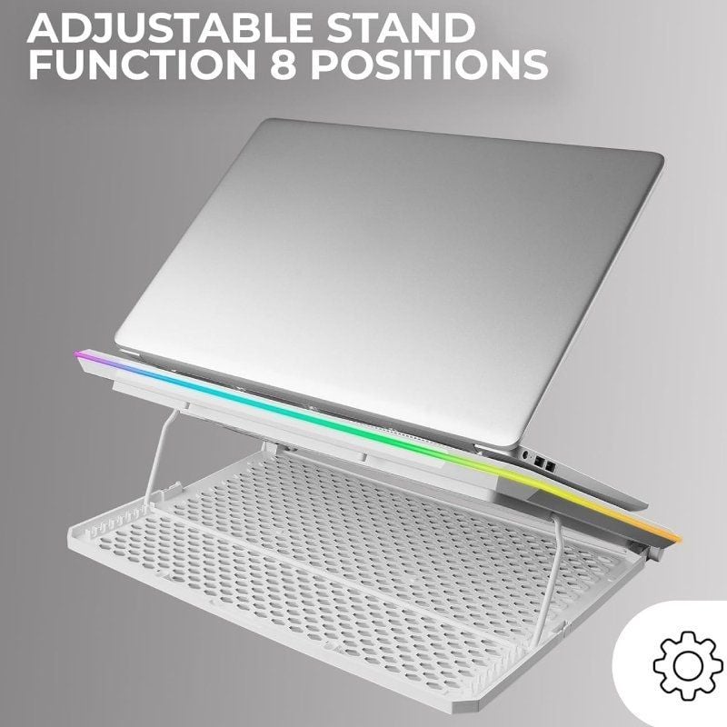 Soporte Refrigerante Mars Gaming MNBC13 para Portátiles hasta 17"/ Iluminación LED (ref. MNBC13W)