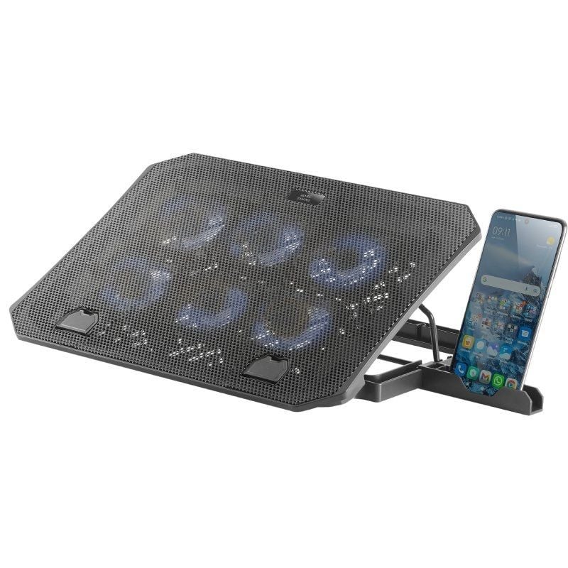 Soporte Refrigerante Mars Gaming MNBC23 para Portátiles hasta 16"/ Iluminación LED (ref. MNBC23)