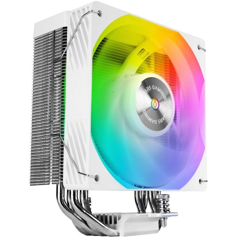 Ventilador con Disipador Mars Gaming MCPU-X4ARGB/ 12cm/ Blanco