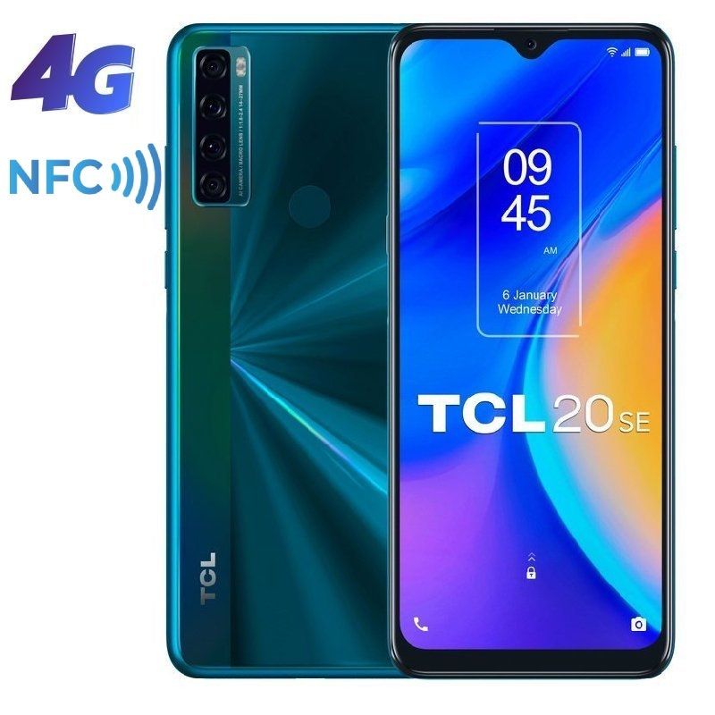 Smartphone tcl 20 se 4gb/ 64gb/ 6.82'/ verde aurora