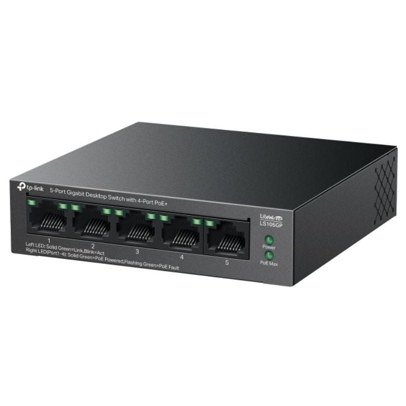 Switch TP-Link LS105GP 5 Puertos/ RJ-45 10/100/1000 PoE+